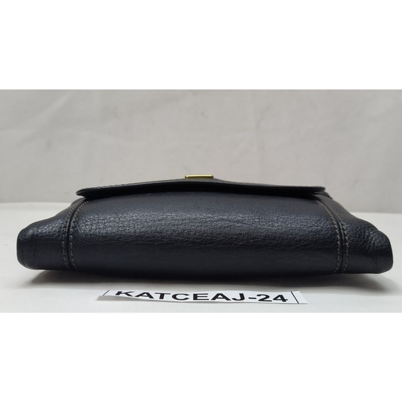 Fossil Black Pebbled Leather Credit Card ID Window Zipper Closure Wallet - Picture 6 of 16